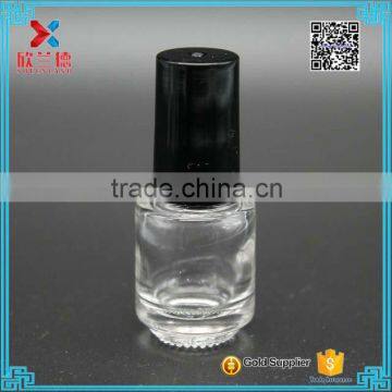 mini round empty nail polish glass bottle with cap and brush 5ml