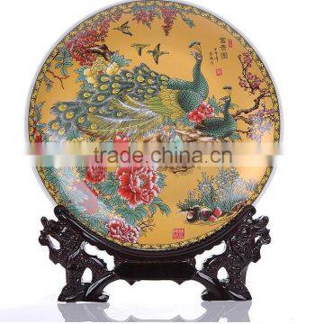 2016 Chinese Various Designs Sizes Decorative Ceramic Glazed Plates for Home Decor photo-3