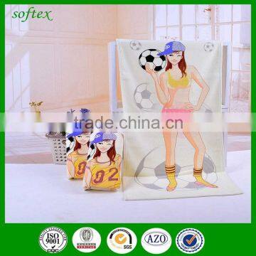 100%cotton Fabric Cartoon Beautiful Girl Temperature Control Color Changing Towel