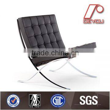 High Quality Barcelona Sofa With Ottoman,black Leather Sofa,Leather Barcelona Sofa SF-505 photo-2