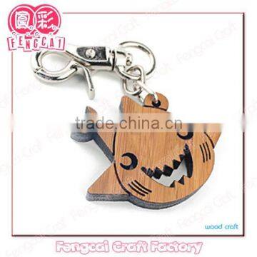 Custom Craft Wooden Shark Shaped Keychain and Key ring Cute Craft ( wood Art/crafts in laser-cut & engraving)charm