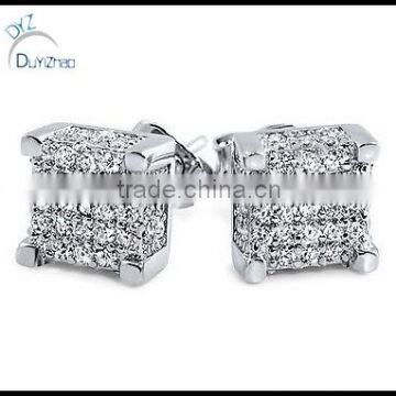 925 sterling silver square earrings