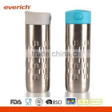 Everich double wall insulation S/S 18/8 one touch open lid stainless vacuum flask