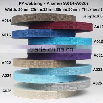 20mm popular webbing belt/webbing strap for bag in stock (A014-A026)