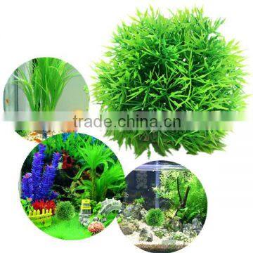 Hot Sale 2015 New Arrival Beautiful Aquarium Plastic Green Seaweed Moss Ball Decoration For Fish Tank photo-6