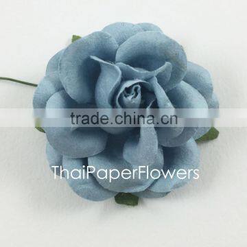 Baby Blue Large Handmade Mulberry Paper Flower, Wedding Party, Scrap-booking Crafts photo-2