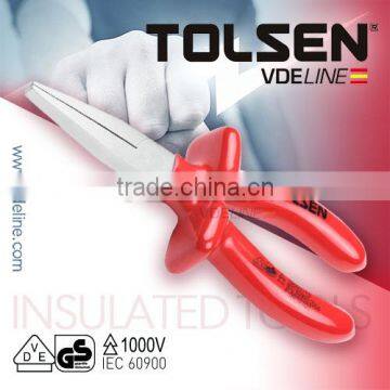 DIPPED INSULATED FLAT NOSE PLIERS