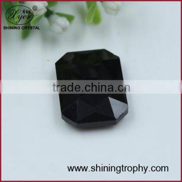 shining Baguette shape dark black crystal accessory diamond for decoration