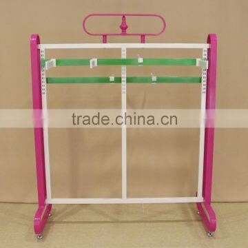 Factory Clothes Display Rack pink garment display stand for lingeries gearment store