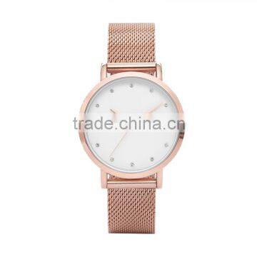 japan movt quartz watch stainless steel bezel fashion woman's watch gold diamond markers fancy ladies clocks and watches