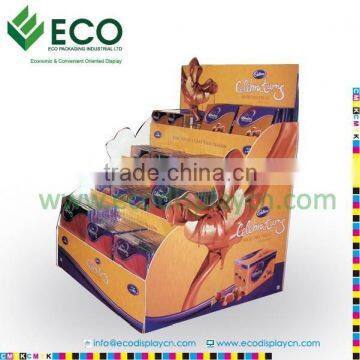 Made in China Retail Dump Bins for Chocolate Display Cabinet, Corrugated Pop Display