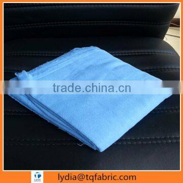 100% cotton blue color dyed flannel fabric 150gsm for cleaning