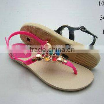 colorful fancy pcu sandal shoes for lady