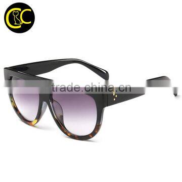 Cheap Custom Sunglasses 2016 Women Flat Top Style Brand Design Vintage Sun glasses Female Big Frame Rivet Shades CC0567                        
                                                Quality Choice