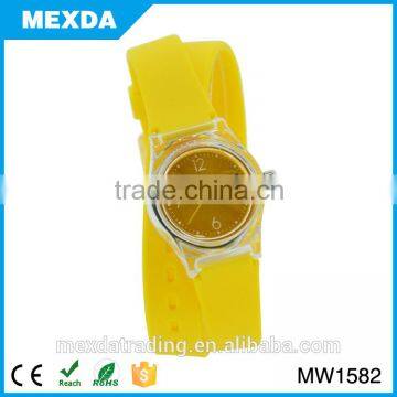 whplesale popular colorful quartz wrist kid silicone watch