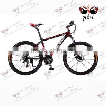 DELUXED MTB!black and red shifting MTB 21 speed double disc-brake mountain bike