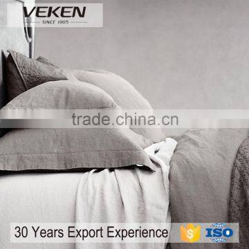 VEKEN products 100% pure linen sheets set oatmeal gray natural flax european bedding