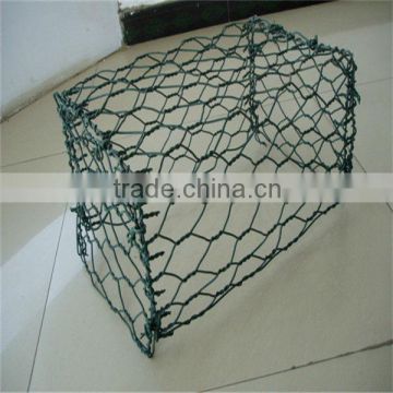 Hot dipped galvanized and PVC coated erosion control gabion basket