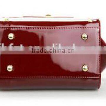Superior Lacquer Leather Youth Clinch Bolt Style Fasion Handbag photo-5