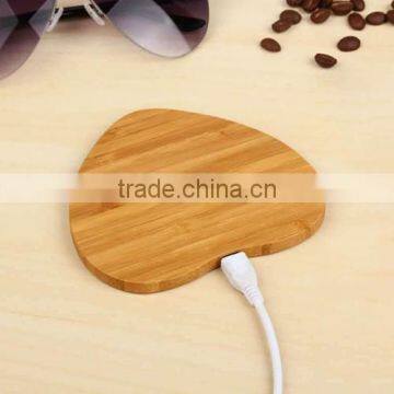 Special Bamboo Wood Wireless Charger for Smart Phones, QI Charger Pad Factory Price