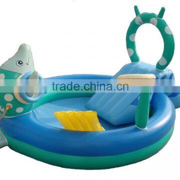 PVC water play inflatable slide pool