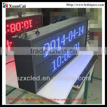 Outdoor P10-32x96 monochrome RF wireless communication LED message display