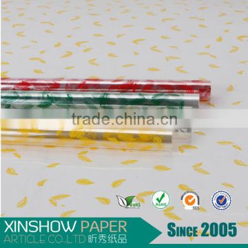 clear pp film/printed paper/film plastic packaging flower bouquets