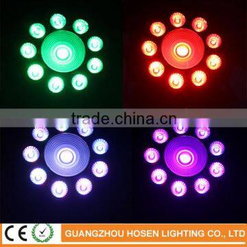 indoor decoration PAR LIGHT 9+1 leds rgbw 4in1 portable cheap LED stage event light