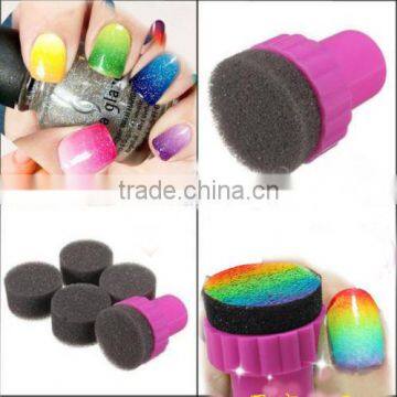 Nail Art Sponge Stamp Stamping Polish Template Transfer DIY Design Kit Deco