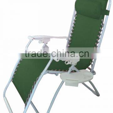 Green Color and white frame iron tube leisure bungee chair