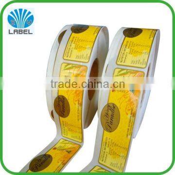 Printed self adhesive waterproof custom label for honey bottle