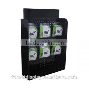 elegant black acrylic cell phone charger display,mobile phone charger display stand