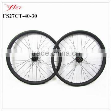 Farsports dropship mtb wheels 27.5er carbon mountain wheels 40mm wide clincher tubeless ready with DT 240s hub IS version