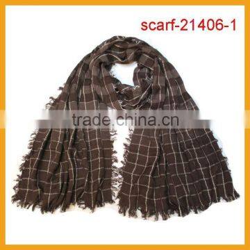 2014~2015 Fshion Plaid Scarf Cotton Scarf photo-2