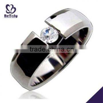 2015 cheap price jewelry 316l stainless steel blue star sapphire ring