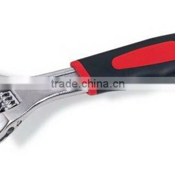 Adjustable Wrench Rubber grip Black with Red