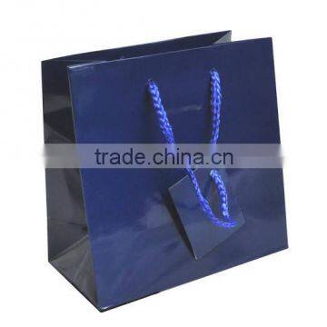 Glossy Euro paper Tote Bag Navy Blue