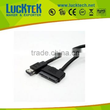 SATA CABLE,1.8" SSD power eSATAp to Micro SATA cable 0.5M, HIGH QUALITY