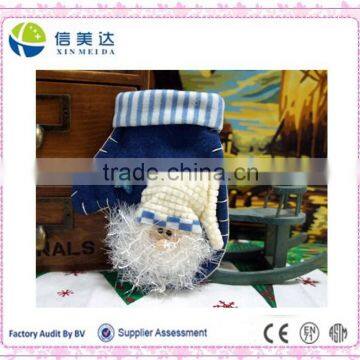 Hign Quality Nice Christmas Decoration Plush Toy Santa and Snowman Golves