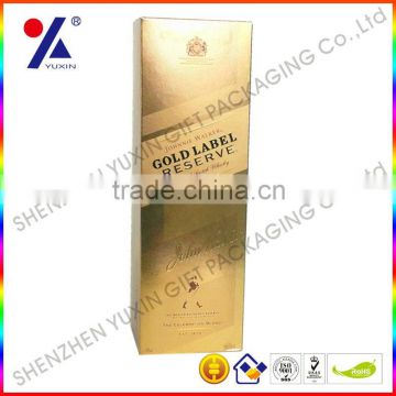 folded paper wine packaging box in paperboard material