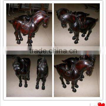 decorative antiqued painted wood horse