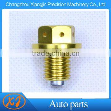 high quality aluminum cnc oil tank bolts with magnet