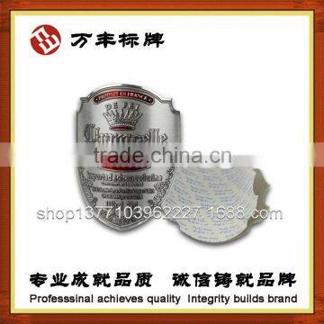 high quality custom wine /liquor bottle aluminum label with adhesive