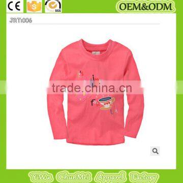 New 2015 100% Cotton boys t shirt coffee cup t-shirts kids baby children t shirts child long sleeve tee