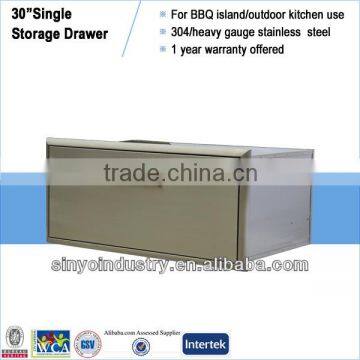 BBQ 30 inch single access drawer set