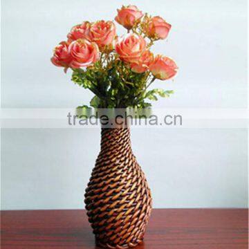 Rattan weaved vases made in china