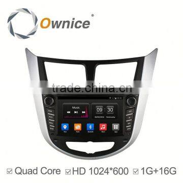 Ownice Android 4.4 touch screen Stereo dvd multimedia For Hyundai Verna Accent Solaris with wifi bluetooth phonebook IPOD