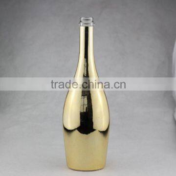 Excellent Quality Cheap Fancy Champagne Bottles Electroplate Bottles 750ml Golden Bottles photo-4