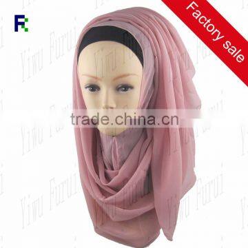 Wholesale Charm Hot Sale Popular Women Fashion Muslim Georgette Scarf Pashmina Hijab Scarves