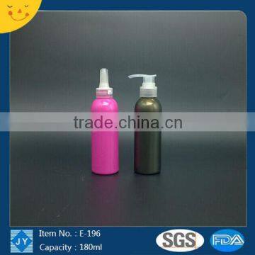 180ml 6oz pet plastic shampoo bottle high quality with lids flip top sealing type